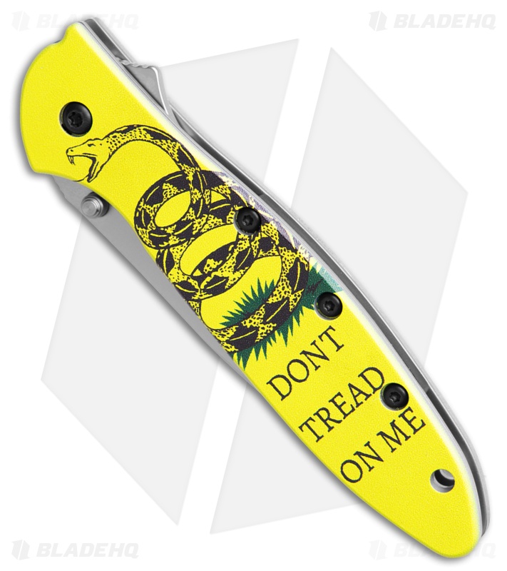 Kershaw Don't Tread on Me Leek Assisted Opening Knife  (3" Stonewash) 1660GADS