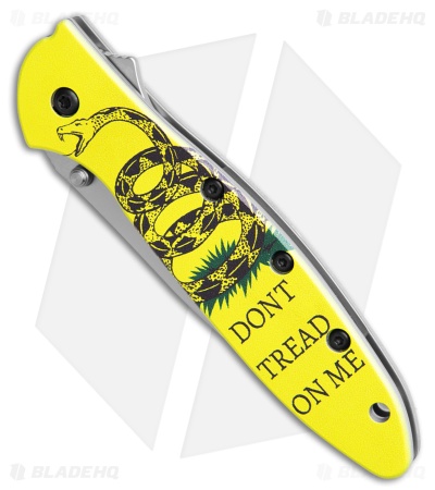 Kershaw Don't Tread on Me Leek Assisted Opening Knife  (3" Stonewash) 1660GADS
