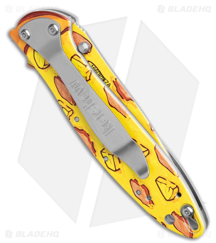 Kershaw Leek Assisted Opening Knife Hawaiian Pizza (3" Pizza Print) 1660PIZZA