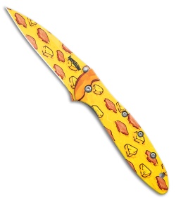 Kershaw Leek Assisted Opening Knife Hawaiian Pizza (3" Pizza Print) 1660PIZZA