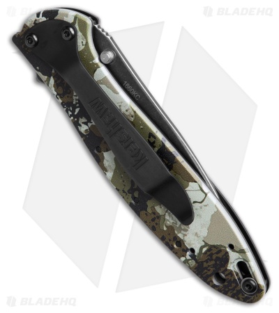 Kershaw Leek Assisted Opening Knife Kings Camo Aluminum (3" Black SW)
