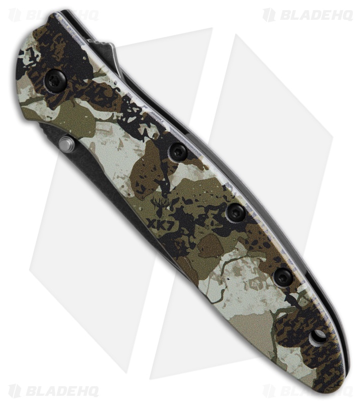 Kershaw Leek Assisted Opening Knife Kings Camo Aluminum (3" Black SW)