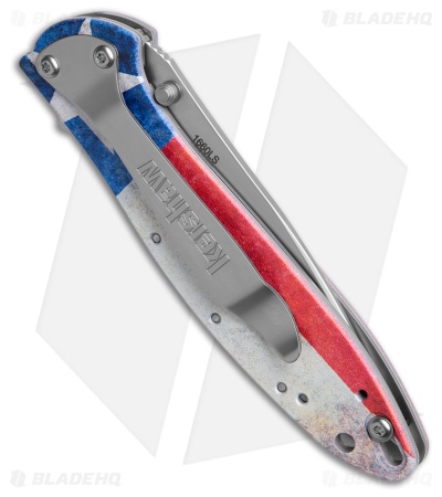 Kershaw Leek Assisted Opening Knife Lone Star (3" Bead Blast) KS1660LS