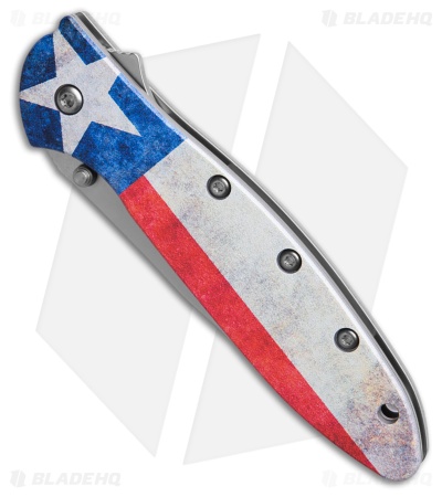 Kershaw Leek Assisted Opening Knife Lone Star (3" Bead Blast) KS1660LS
