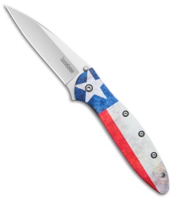 Kershaw Leek Assisted Opening Knife Lone Star (3" Bead Blast) KS1660LS