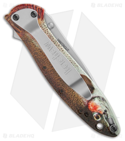 Kershaw Leek Assisted Opening Knife Rainbow Trout (3" Bead Blast) 1660TROUT