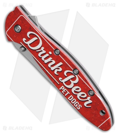 Kershaw Leek Linerlock A/O Drink Beer Pet Dogs (3.00" Bead Blasted)