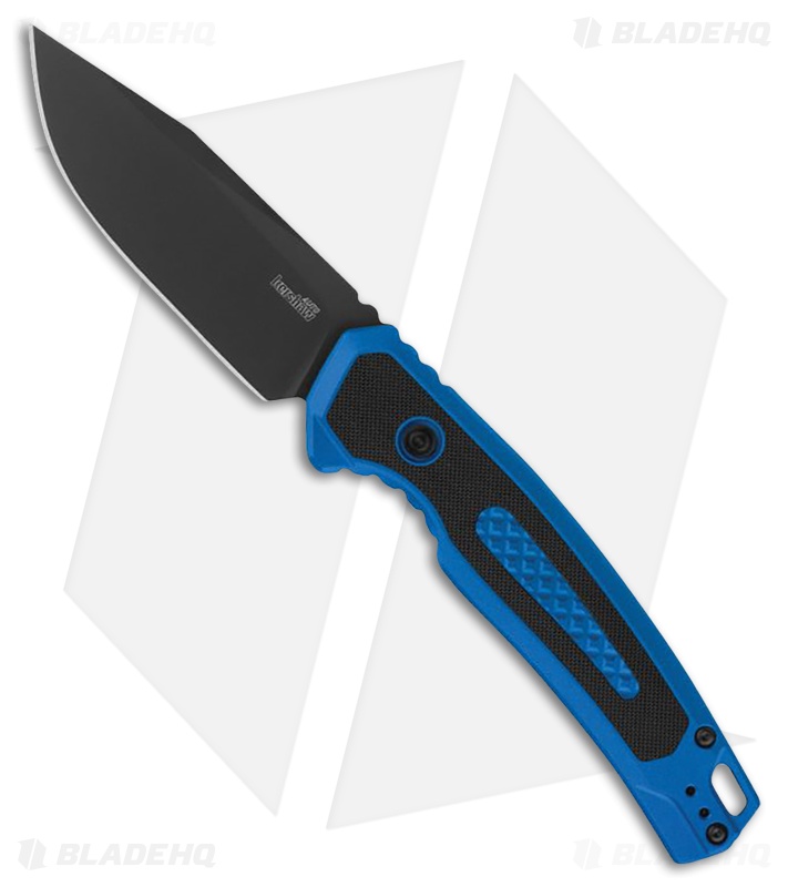 Kershaw Launch 21 Automatic Knife Blue Aluminum + Black G-10 (3.4" Black M4)