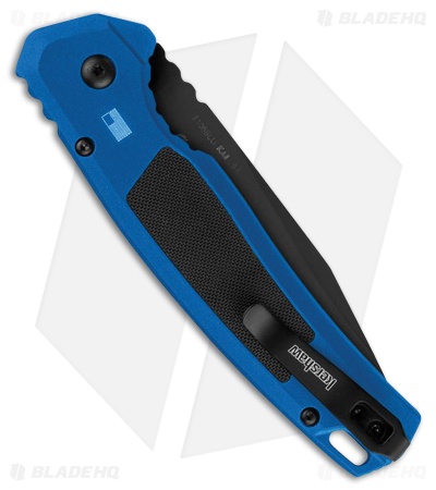 Kershaw Launch 21 Automatic Knife Blue Aluminum + Black G-10 (3.4" Black M4)