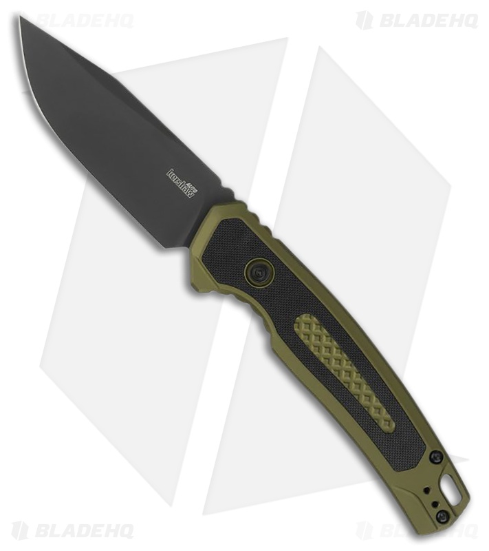 Kershaw Launch 21 Automatic Knife OD Green Aluminum + Black G-10 (3.4" Black M4)