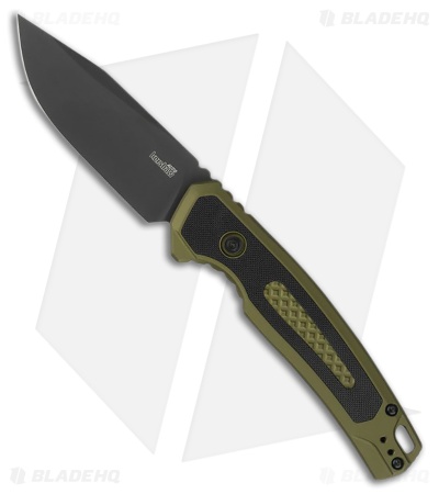 Kershaw Launch 21 Automatic Knife OD Green Aluminum + Black G-10 (3.4" Black M4)