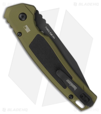 Kershaw Launch 21 Automatic Knife OD Green Aluminum + Black G-10 (3.4" Black M4)