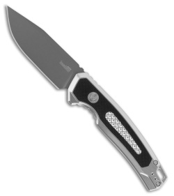 Kershaw Launch 21 Automatic Knife Raw Al + Black G-10 (3.4" Black M4)