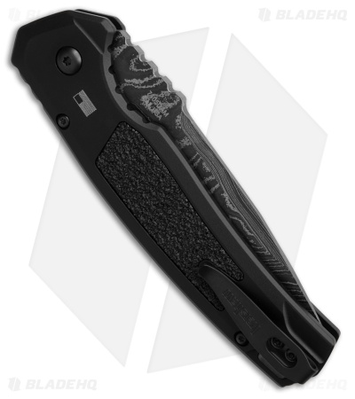 Kershaw Launch 16 Automatic Knife Black Aluminum/Black Trac-Tec (3.4" Damascus)