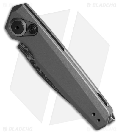 Kershaw Launch 18 Automatic Knife Gray Aluminum (2.8" Damascus)