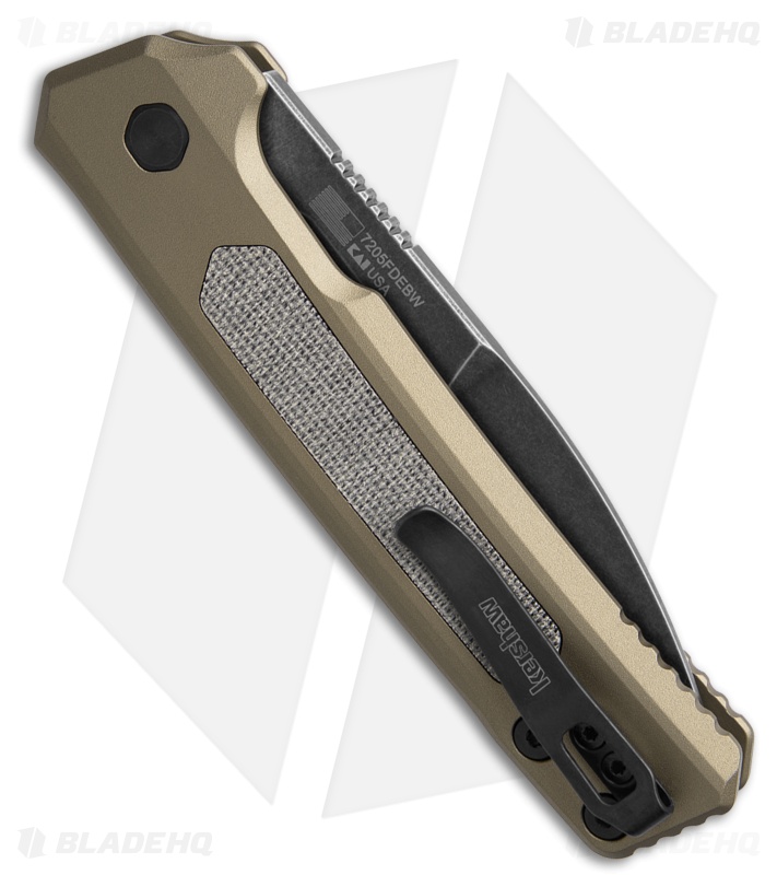 Kershaw Launch 22 Automatic Knife FDE Aluminum/Black Micarta (3.5" Black SW)