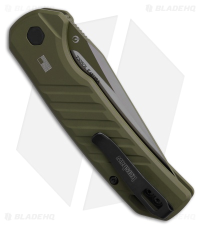 Kershaw Launch 23 Automatic Knife Olive Green Aluminum (3.3" Two-Tone) 7305OL