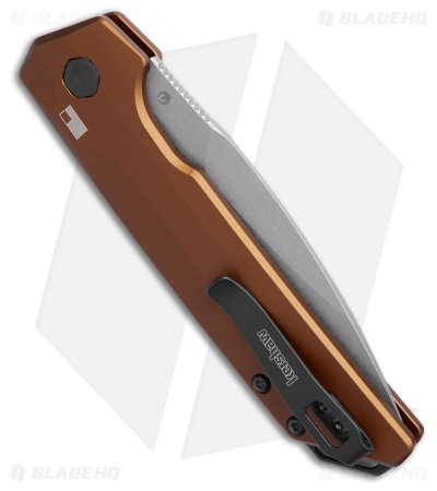 Kershaw Launch Iridium MagnaCut Automatic Knife Bronze Aluminum (3.5" Stonewash)
