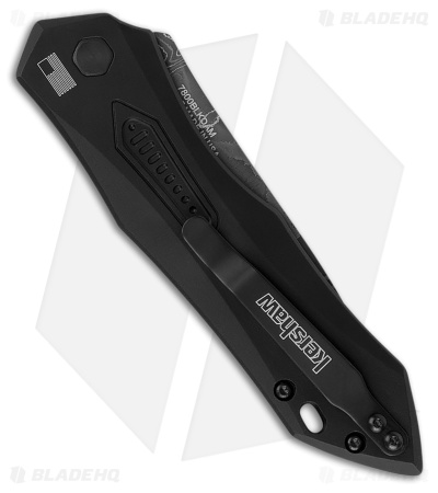 Kershaw Launch 6 Automatic Knife Black Aluminum (3.75" Damascus)