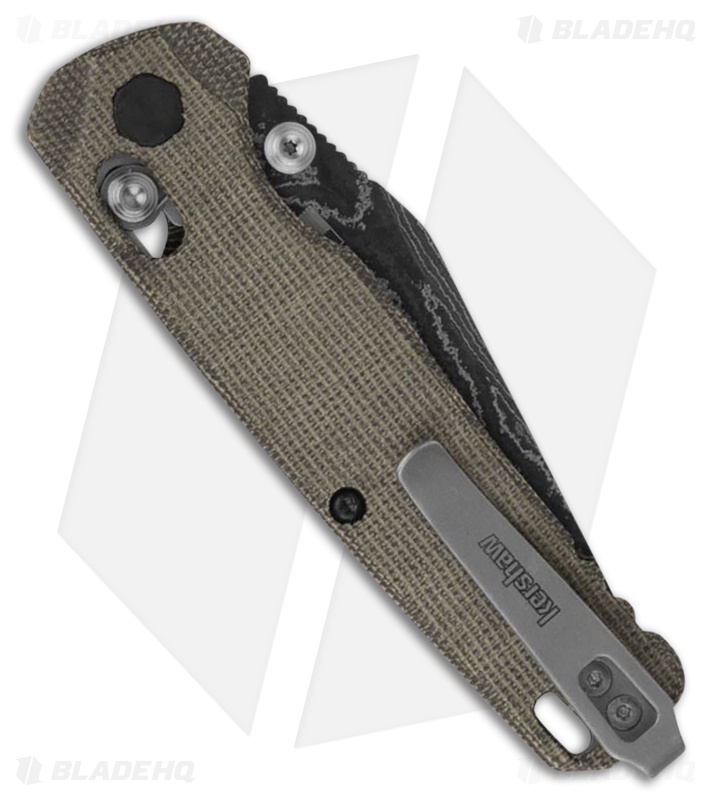 Kershaw Bel Air Clip Point DuraLock Knife Canvas Micarta (3.1" Damascus)