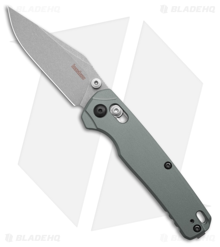 Kershaw Bel Air Clip Point DuraLock Knife Gray Aluminum (3.1" Stonewash)