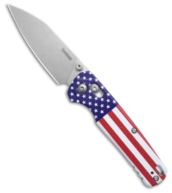 Kershaw Bel Air MagnaCut DuraLock Knife American Flag Aluminum (3.1" SW)