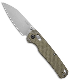 Kershaw Bel Air MagnaCut DuraLock Knife Olive Micarta (3.1" Stonewash)