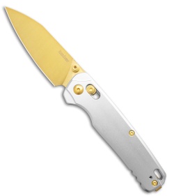 Kershaw Bel Air MagnaCut DuraLock Knife Raw Aluminum (3.1" Gold)