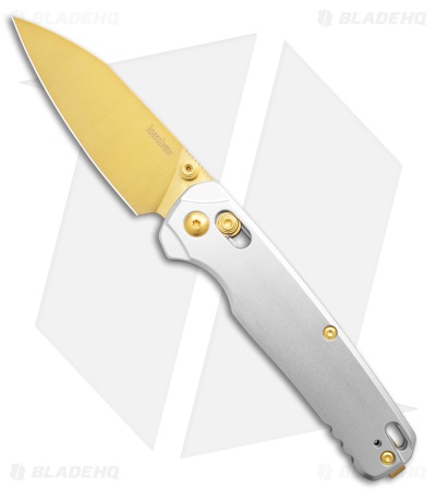 Kershaw Bel Air MagnaCut DuraLock Knife Raw Aluminum (3.1" Gold)