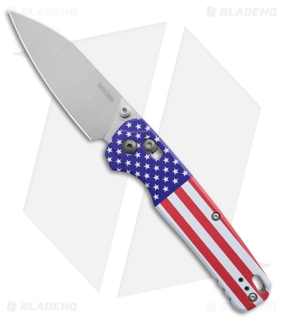 Kershaw Bel Air XL MagnaCut DuraLock Knife American Flag Aluminum (3.4" Satin)