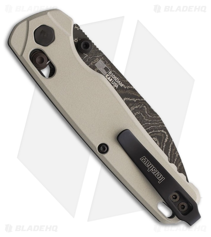 Kershaw Bel Air DuraLock Knife Bright Nickel Cerakote Al (3" Damascus)