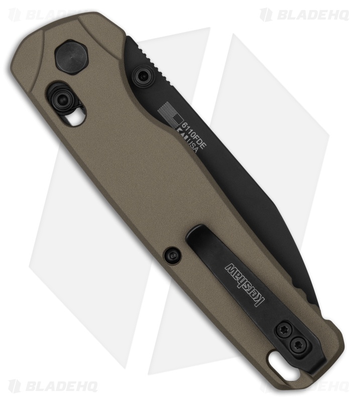 Kershaw Bel Air XL DuraLock Knife FDE Aluminum (3.4" Black) 6110FDE