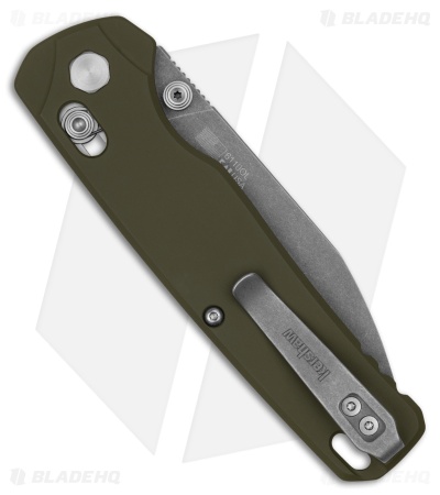 Kershaw Bel Air XL DuraLock Knife Olive Aluminum (3.4" Clear Cerakote) 6110OL