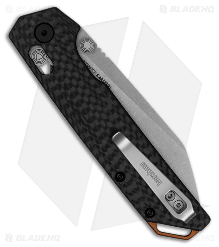 Kershaw Iridium Reverse Tanto DuraLock Knife Carbon Fiber (3.5" SW M390)