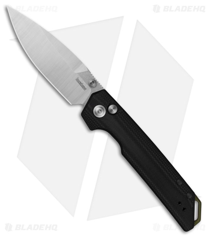 Kershaw Iridium Button Lock Knife Black G-10 (3.5" Satin/SW MagnaCut)