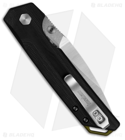 Kershaw Iridium Button Lock Knife Black G-10 (3.5" Satin/SW MagnaCut)