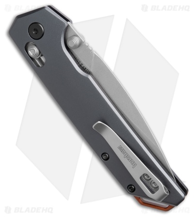 Kershaw Iridium DuraLock Knife Gray Aluminum (3.5" Stonewash Serr D2) 2038ST