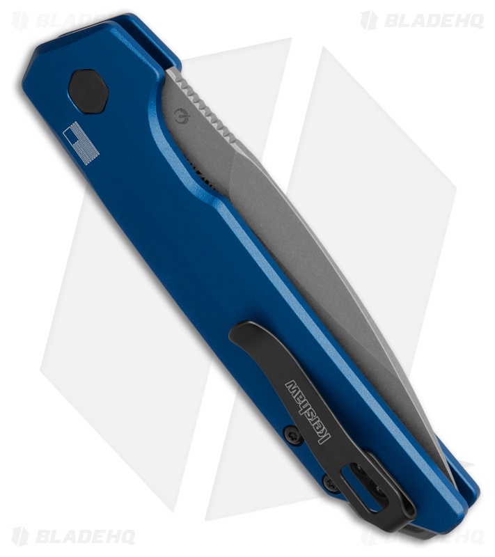 Kershaw Launch Iridium MagnaCut Automatic Knife Blue Aluminum (3.5" SW)