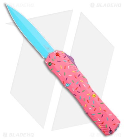 Kershaw Livewire Dessert Warrior D/E OTF Knife Pink/Sprinkle Al (3.4") *DISC*