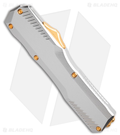 Kershaw Livewire Aurum MagnaCut OTF Automatic Knife Raw Aluminum (3.4" Gold)