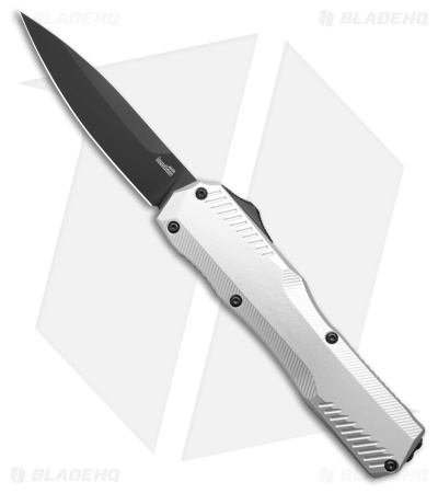 Kershaw Livewire MagnaCut OTF Automatic Knife Raw Aluminum (3.4" Black)