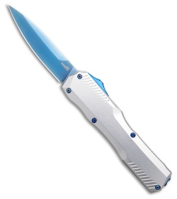 Kershaw Livewire MagnaCut OTF Automatic Knife Raw Aluminum (3.4" Blue)