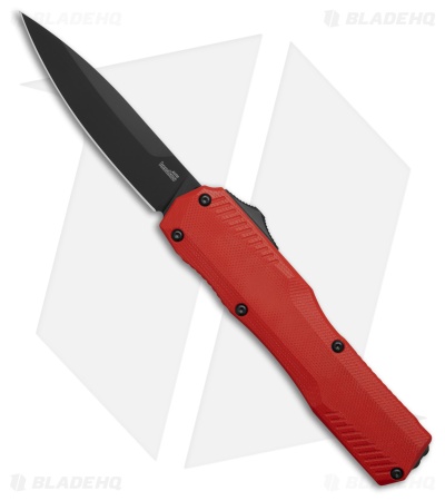 Kershaw Livewire MagnaCut OTF Automatic Knife Red G-10/Black Al (3.4" Black)