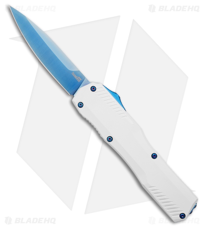 Kershaw Livewire MagnaCut OTF Automatic Knife Wampa White (3.4" Blue)