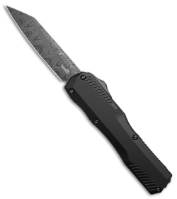Kershaw Livewire Reverse Tanto OTF Automatic Knife Black Al (3.4" Damascus)