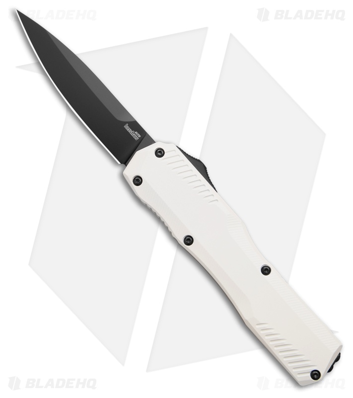 Kershaw Livewire Trooper MagnaCut OTF Automatic Knife White Aluminum (3.4" Blk)