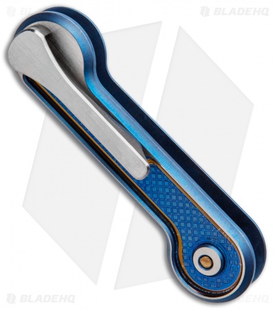 KEY-BAR Titanium Crosshatch | Key Holder/Organizer | Blue/Bronze