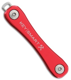 KeySmart Rugged Key Holder Keychain (Red)