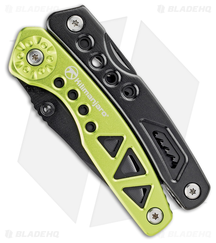 Kilimanjaro Rappel II Multi-Tool Black/Green Aluminum (11-in-1) 910067