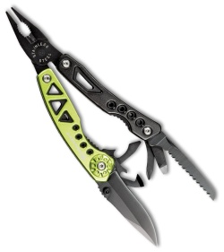 Kilimanjaro Rappel II Multi-Tool Black/Green Aluminum (11-in-1) 910067